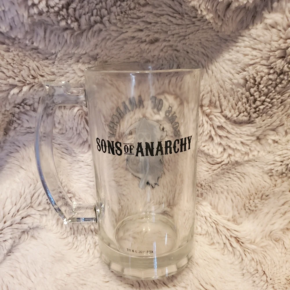 Fx Sons Of Anarchy Glass Mug Beer Stein 2011 Reaper Design - Picture 3 of 5